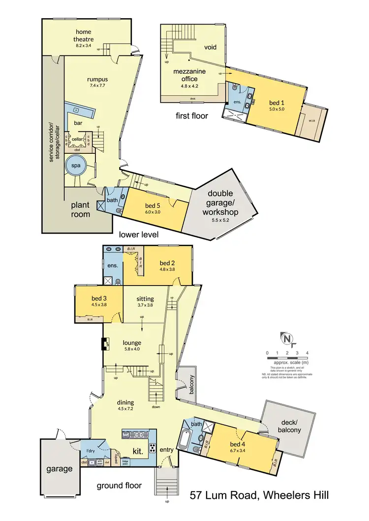 Floorplan of Homely house listing, 57 Lum Road, Wheelers Hill VIC 3150