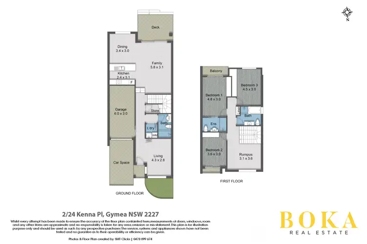 Floorplan of Homely townhouse listing, 2/24 Kenna Place, Gymea NSW 2227
