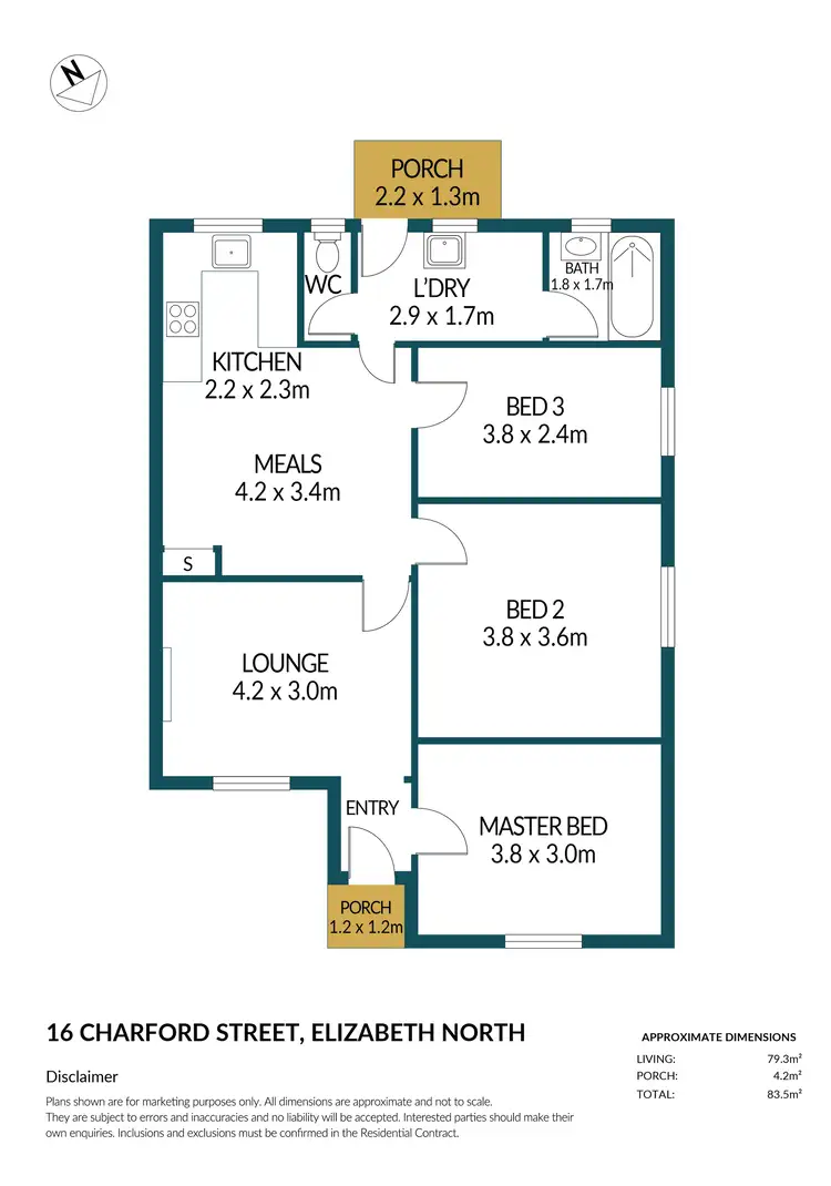 Floorplan of Homely house listing, 16 Charford Street, Elizabeth North SA 5113