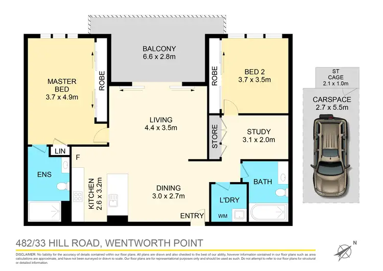 Floorplan of Homely apartment listing, 482/33 Hill Rd, Wentworth Point NSW 2127
