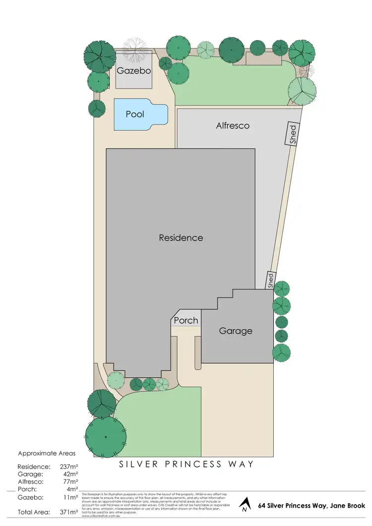 Floorplan of Homely house listing, 64 Silver Princess Way, Jane Brook WA 6056