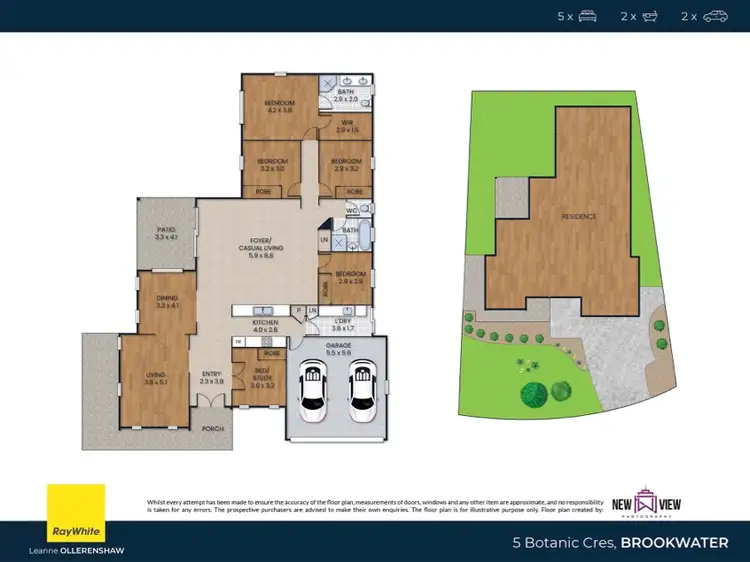 Floorplan of Homely house listing, 5 Botanic Crescent, Brookwater QLD 4300