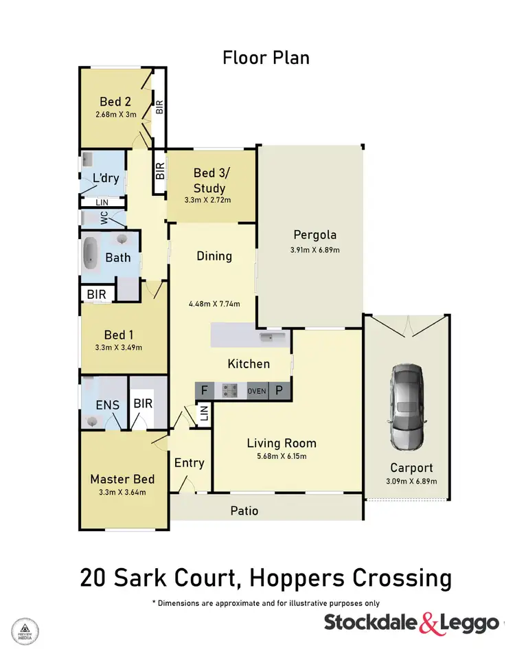 Floorplan of Homely house listing, 20 Sark Court, Hoppers Crossing VIC 3029