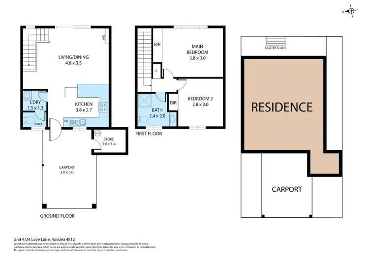Floorplan of Homely unit listing, 4/24 Love Lane, Rosslea QLD 4812