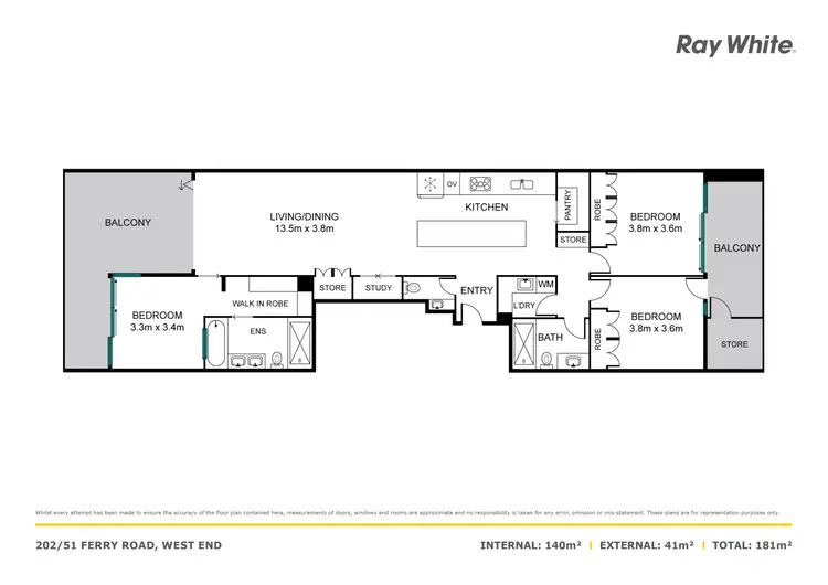 Floorplan of Homely apartment listing, 202/51 Ferry Road, West End QLD 4101