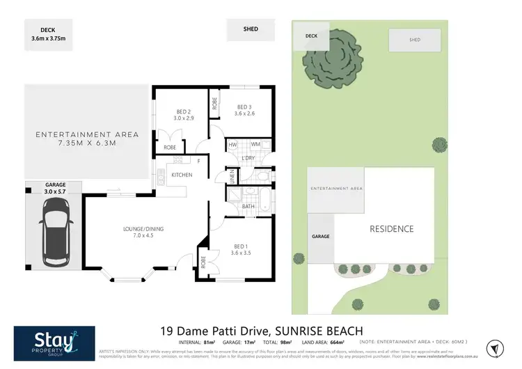 Floorplan of Homely house listing, 19 Dame Patti Drive, Sunrise Beach QLD 4567