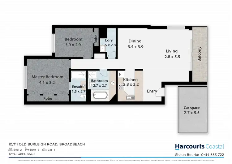 Floorplan of Homely apartment listing, 10/111 Old Burleigh Road, Broadbeach QLD 4218