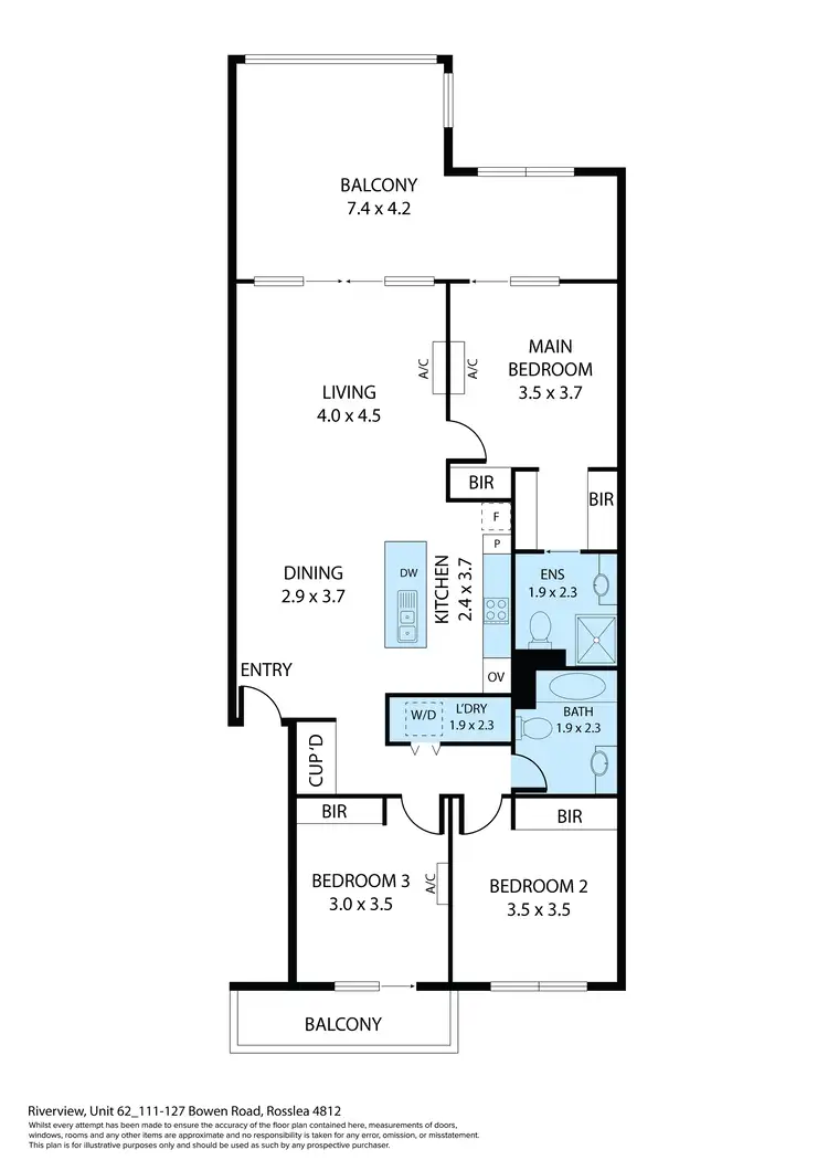 Floorplan of Homely unit listing, 62/111-127 Bowen Road, Rosslea QLD 4812
