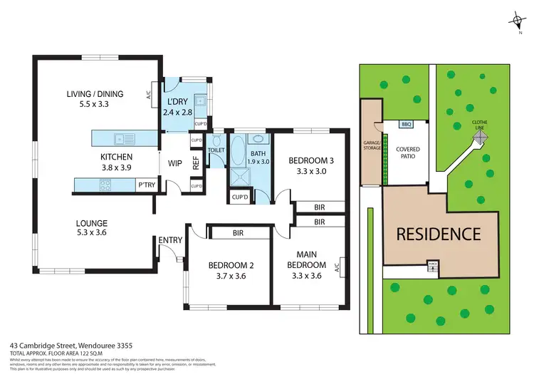 Floorplan of Homely house listing, 43 Cambridge Street, Wendouree VIC 3355