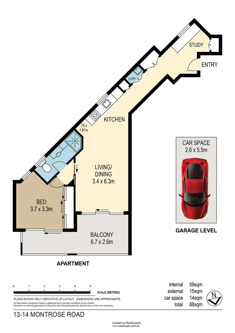 Floorplan of Homely unit listing, 13/14 Montrose Road, Taringa QLD 4068