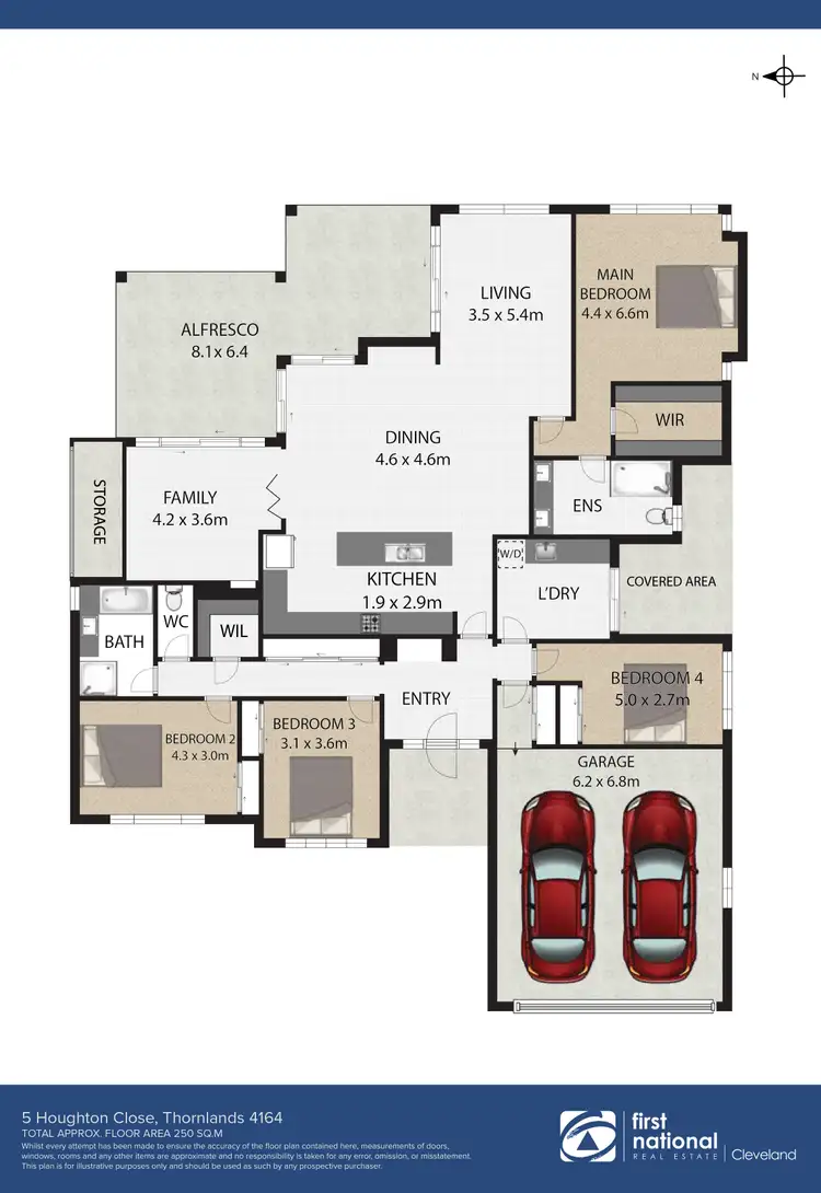 Floorplan of Homely house listing, 5 Houghton Close, Thornlands QLD 4164