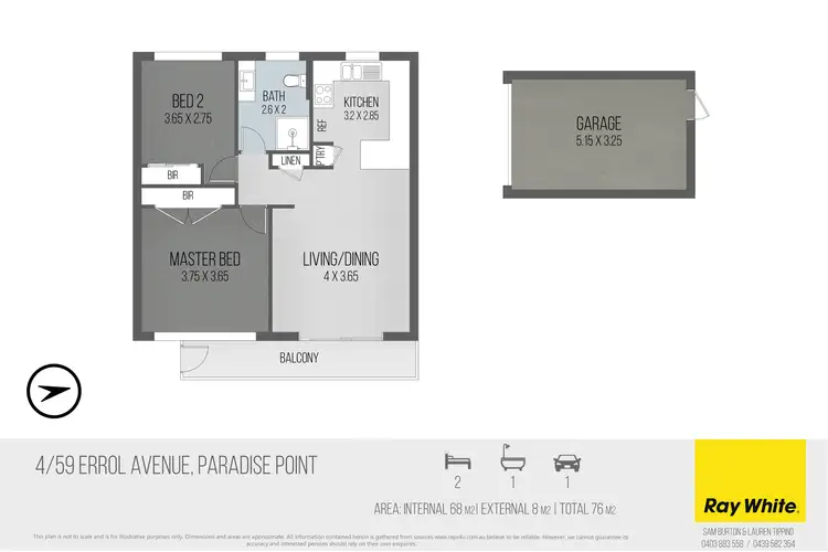 Floorplan of Homely unit listing, 4/59 Errol Avenue, Paradise Point QLD 4216