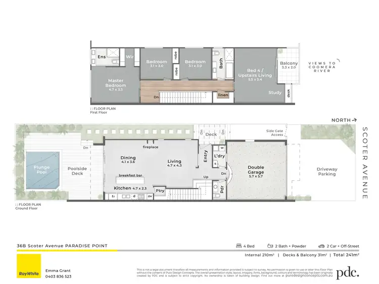 Floorplan of Homely semi-detached listing, 2/36 Scoter Avenue, Paradise Point QLD 4216