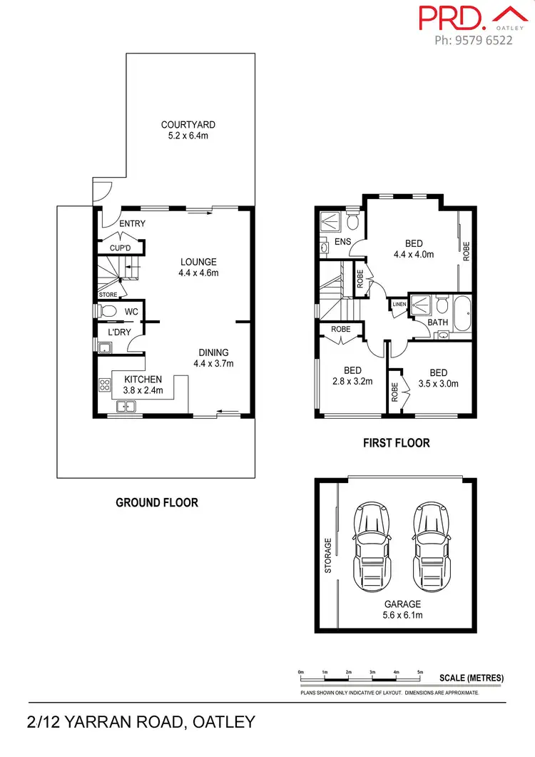 Floorplan of Homely townhouse listing, 2/12 Yarran Road, Oatley NSW 2223