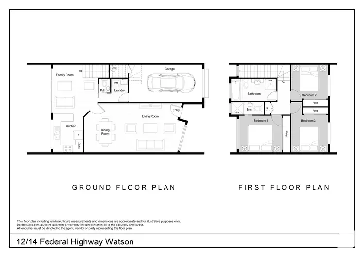 Floorplan of Homely townhouse listing, 12/14 Federal Highway, Watson ACT 2602