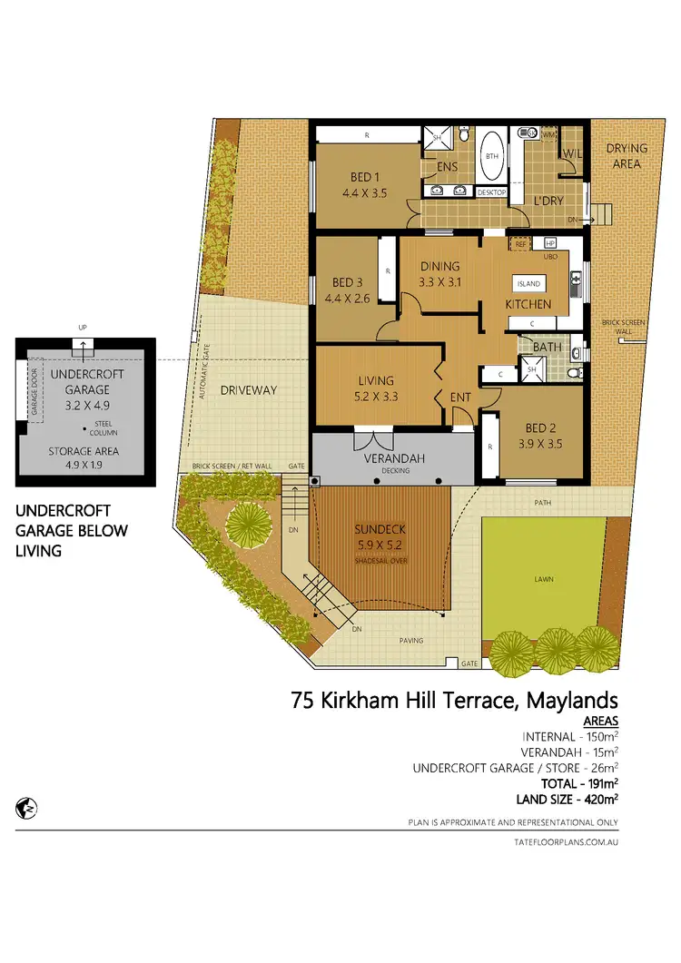Floorplan of Homely house listing, 75 Kirkham Hill Terrace, Maylands WA 6051