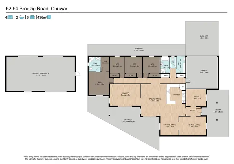 Floorplan of Homely house listing, 62-64 Brodzig Road, Chuwar QLD 4306