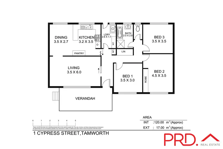 Floorplan of Homely house listing, 1 Cypress Street, Tamworth NSW 2340