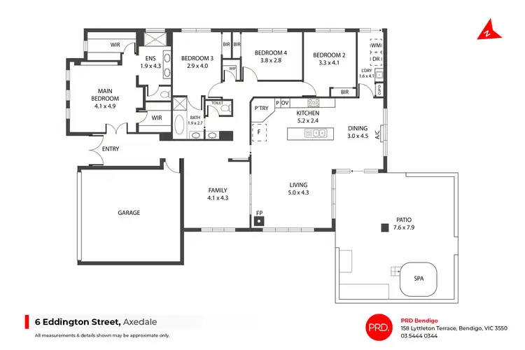 Floorplan of Homely house listing, 6 Eddington Street, Axedale VIC 3551