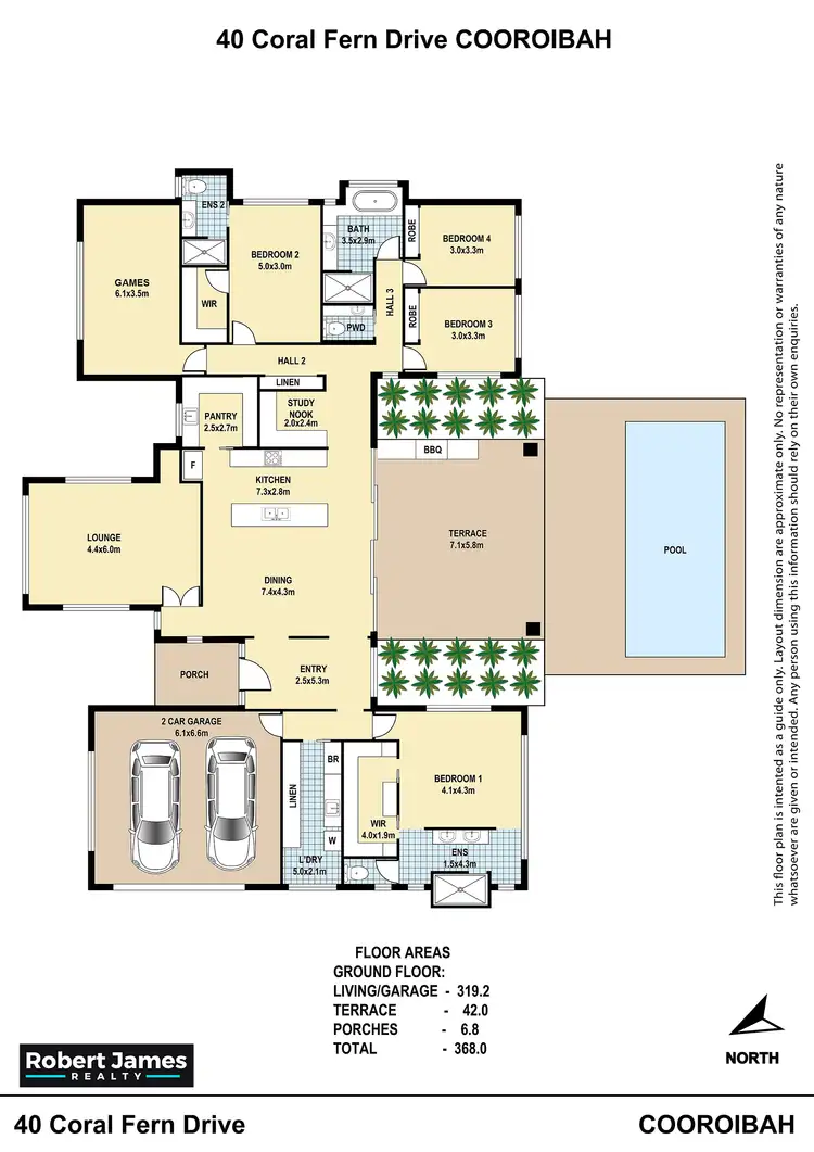 Floorplan of Homely house listing, 40 Coral Fern Drive, Cooroibah QLD 4565