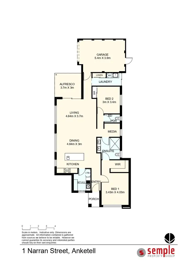 Floorplan of Homely house listing, 1 Narran Street, Anketell WA 6167