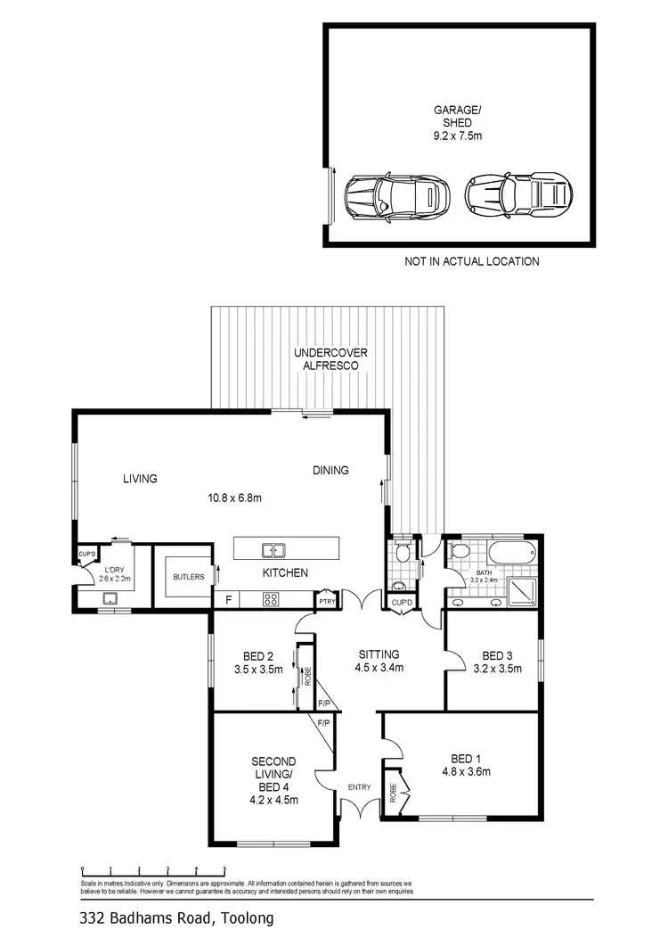 Floorplan of Homely house listing, 332 Badhams Road, Port Fairy VIC 3284