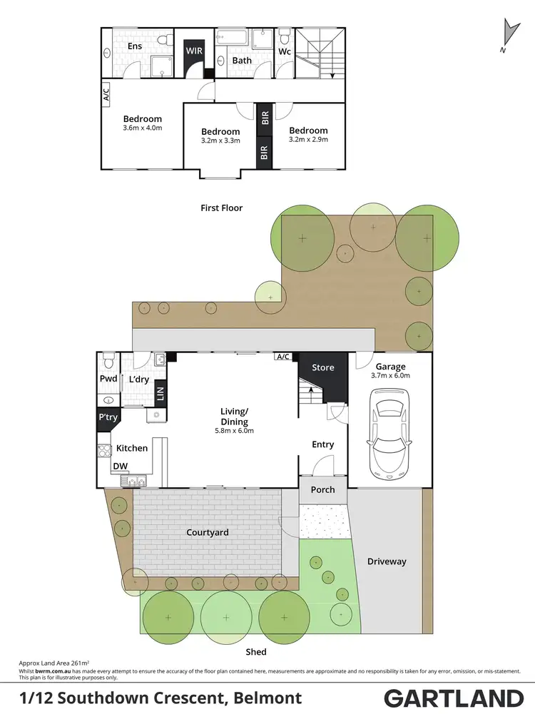 Floorplan of Homely townhouse listing, 1/12 Southdown Crescent, Belmont VIC 3216