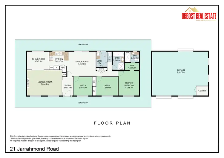 Floorplan of Homely house listing, 21 Jarrahmond Road, Orbost VIC 3888