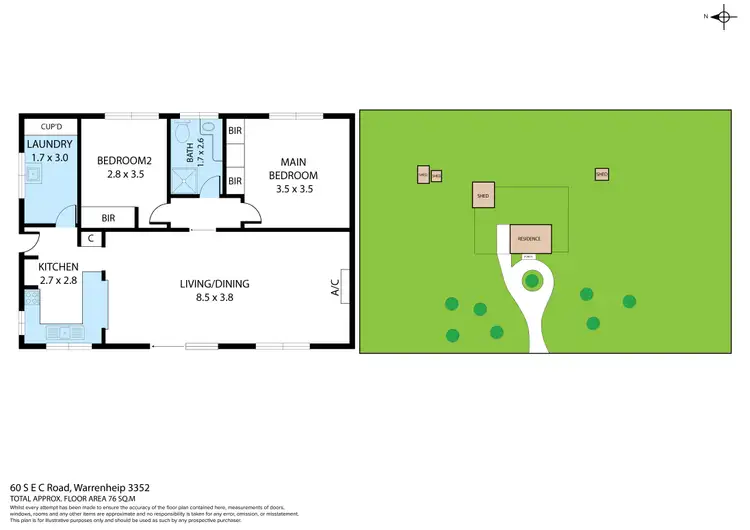 Floorplan of Homely house listing, 60 S E C Road, Warrenheip VIC 3352