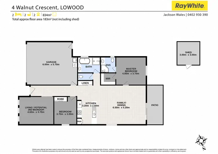 Floorplan of Homely house listing, 4 Walnut Crescent, Lowood QLD 4311