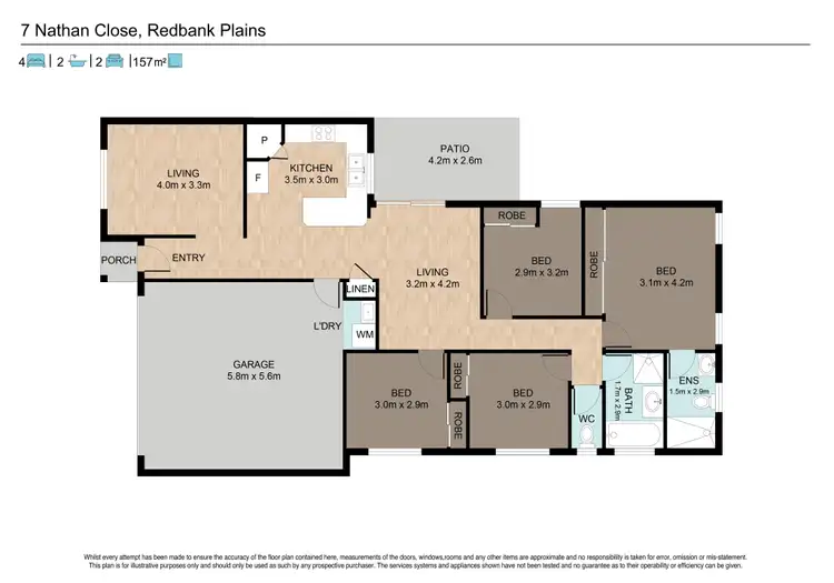 Floorplan of Homely house listing, 7 Nathan Close, Redbank Plains QLD 4301