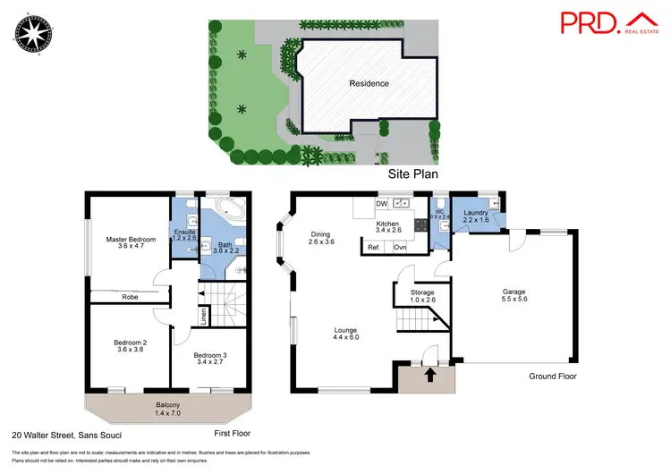 Floorplan of Homely semi-detached listing, 20 Walter Street, Sans Souci NSW 2219