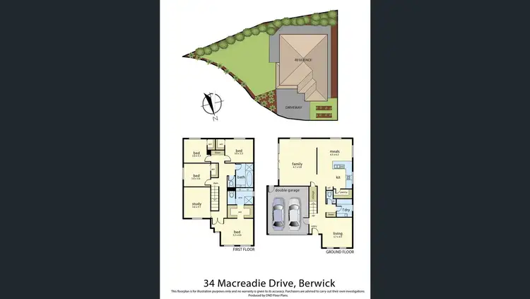 Floorplan of Homely house listing, 34 Macreadie Drive, Berwick VIC 3806
