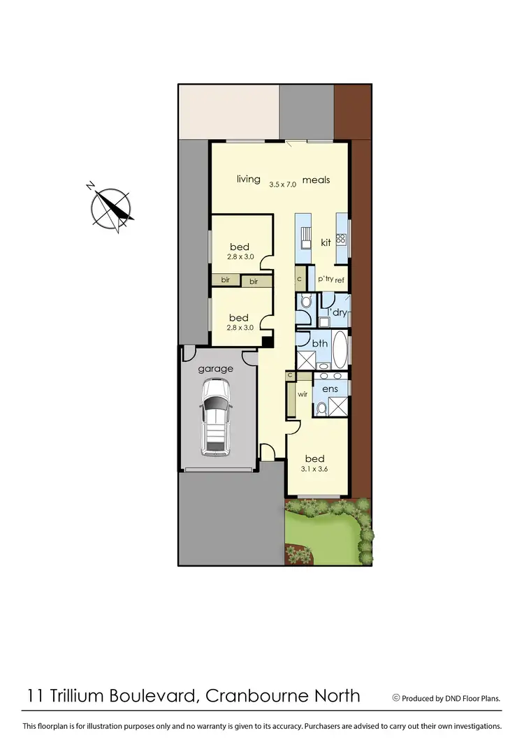 Floorplan of Homely house listing, 11 Trillium Boulevard, Cranbourne North VIC 3977
