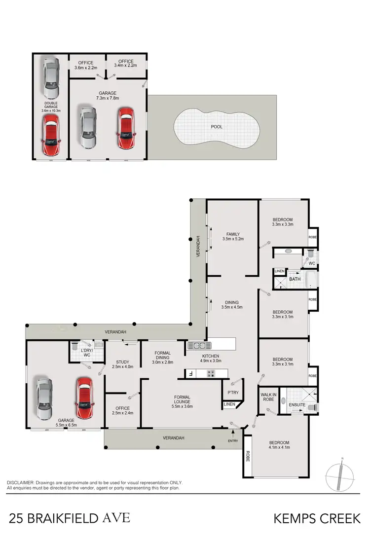 Floorplan of Homely rural property listing, 25 Braikfield Avenue, Kemps Creek NSW 2178