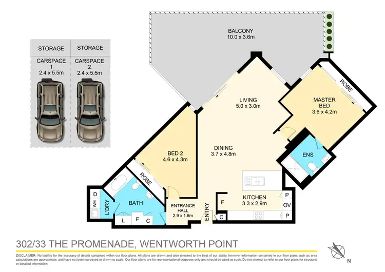Floorplan of Homely apartment listing, 302/33 The Promenade, Wentworth Point NSW 2127
