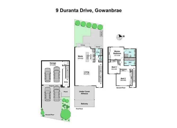 Floorplan of Homely house listing, 9 Duranta Drive, Gowanbrae VIC 3043