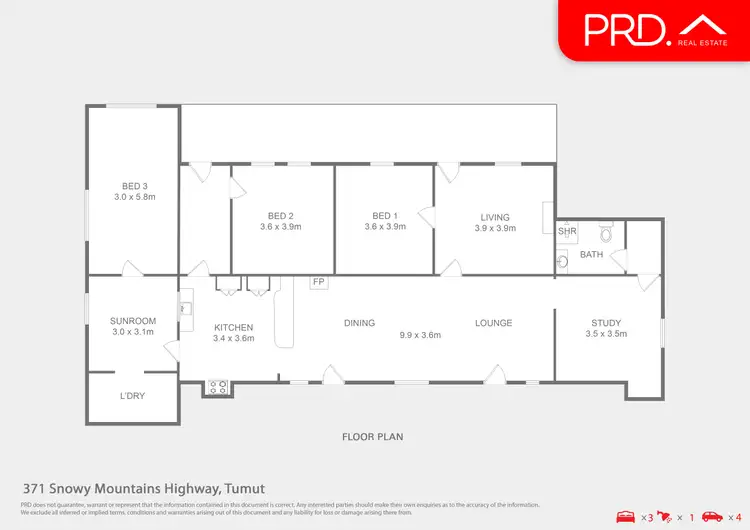 Floorplan of Homely rural property listing, 371 Snowy Mountains Highway, Tumut NSW 2720