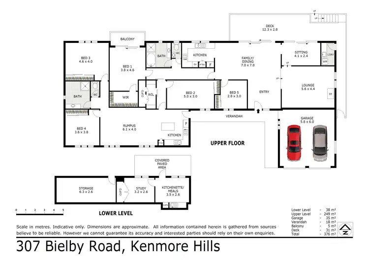 Floorplan of Homely house listing, 307 Bielby Road, Kenmore Hills QLD 4069