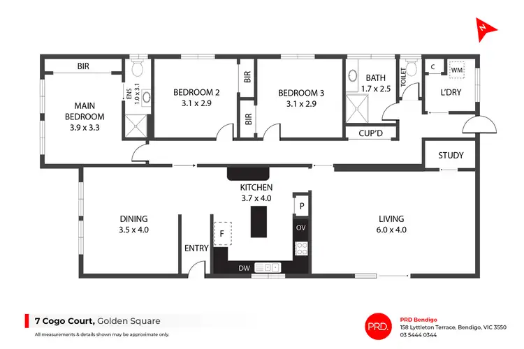 Floorplan of Homely house listing, 7 Cogo Court, Golden Square VIC 3555
