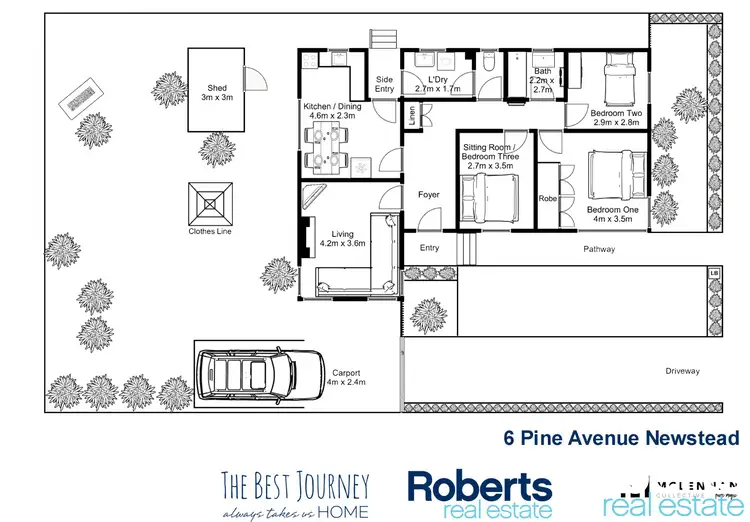Floorplan of Homely house listing, 6 Pine Avenue, Newstead TAS 7250
