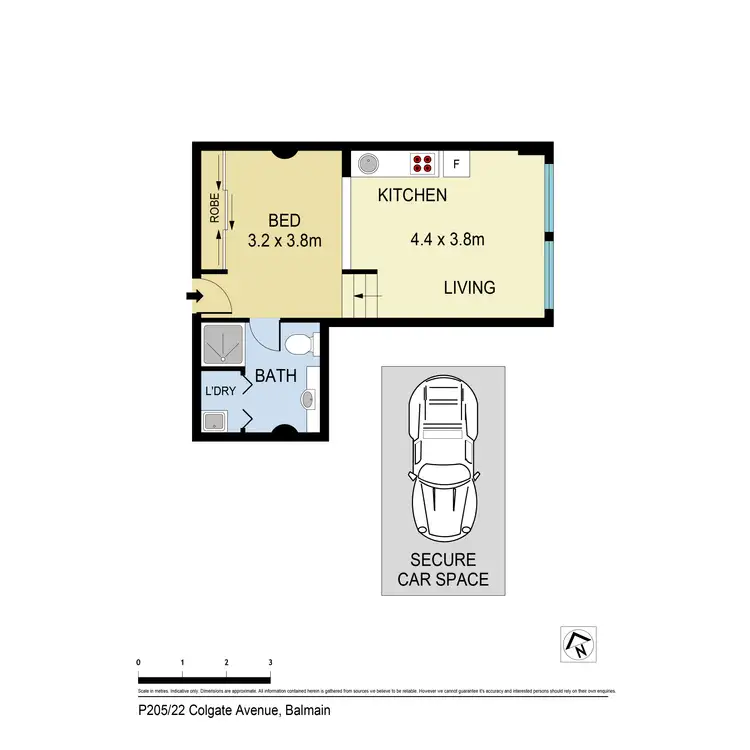 Floorplan of Homely apartment listing, P205/22 Colgate Avenue, Balmain NSW 2041