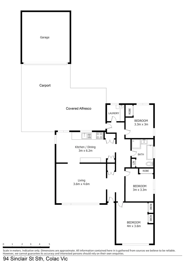 Floorplan of Homely house listing, 94 Sinclair Street South, Colac VIC 3250