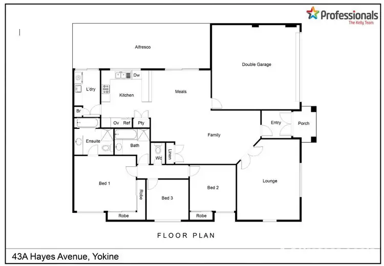 Floorplan of Homely house listing, 43A Hayes Avenue, Yokine WA 6060