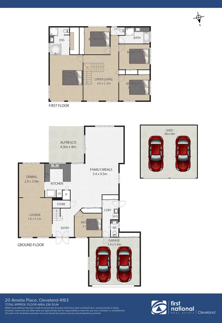 Floorplan of Homely house listing, 20 Amelia Place, Cleveland QLD 4163