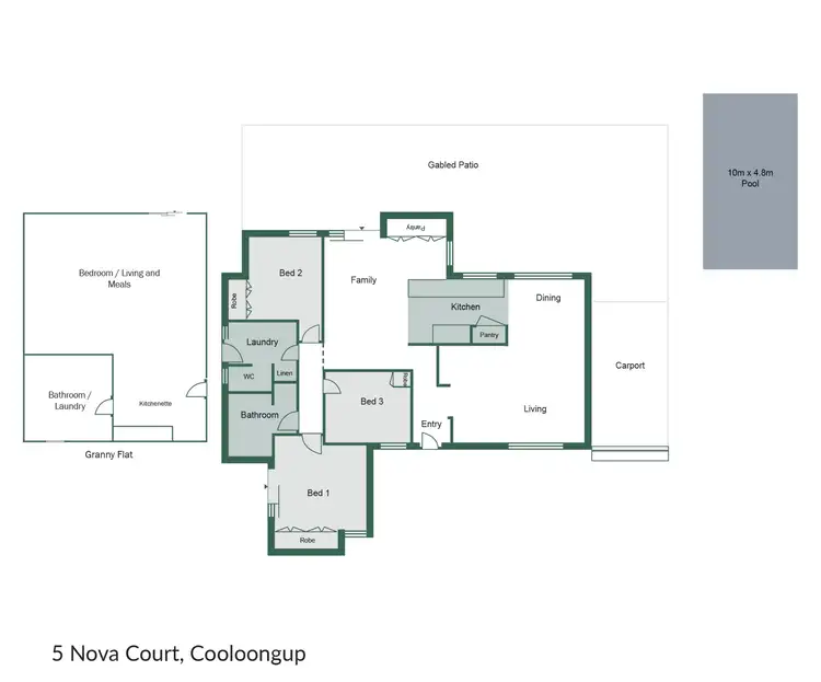 Floorplan of Homely house listing, 5 Nova Court, Cooloongup WA 6168