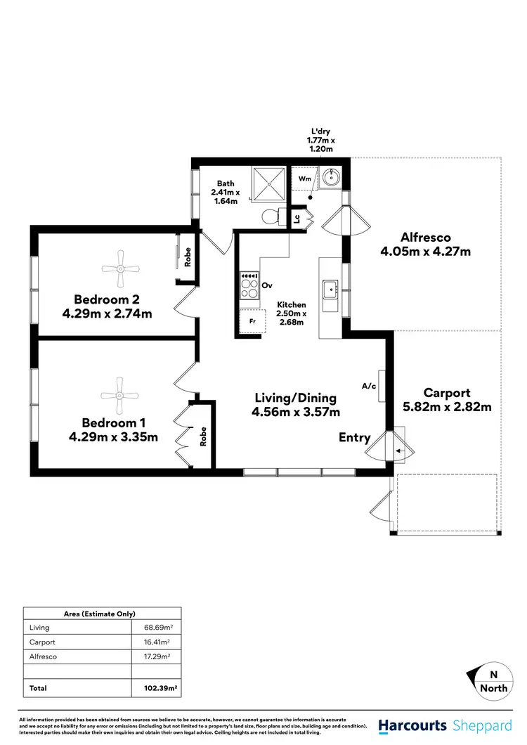 Floorplan of Homely unit listing, 1/32 Basnett Street, Kurralta Park SA 5037