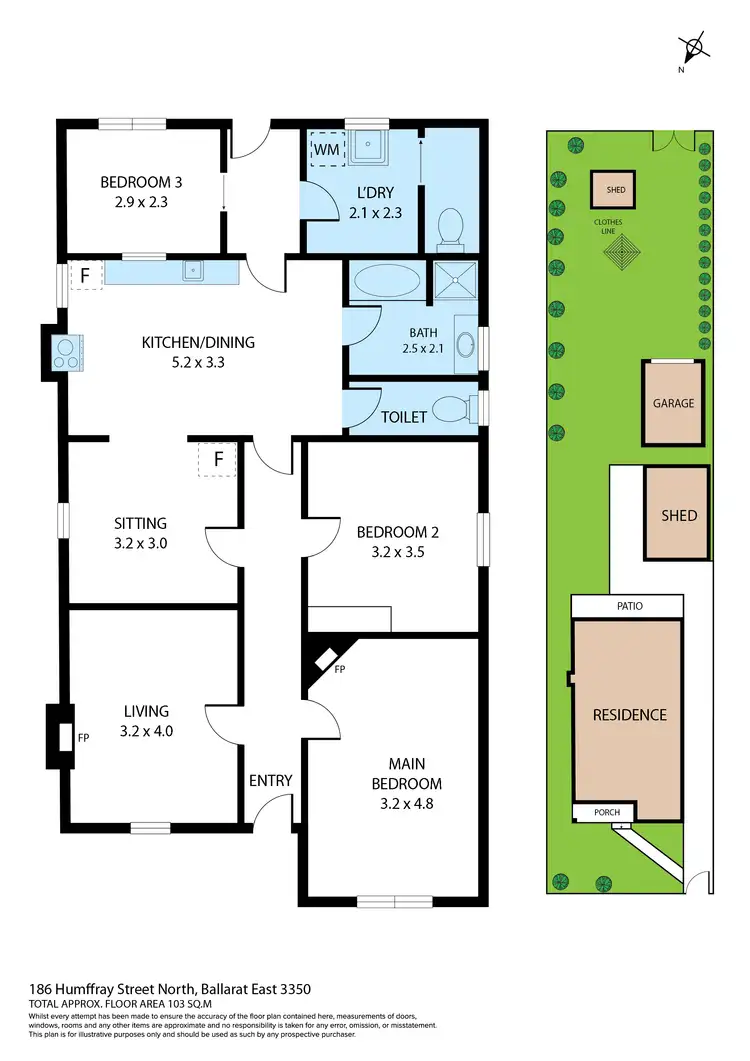 Floorplan of Homely house listing, 186 Humffray Street North, Ballarat East VIC 3350