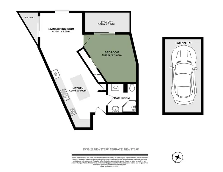 Floorplan of Homely apartment listing, 15/32-38 Newstead Terrace, Newstead QLD 4006