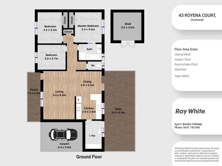 Floorplan of Homely house listing, 43 Royena Court, Crestmead QLD 4132